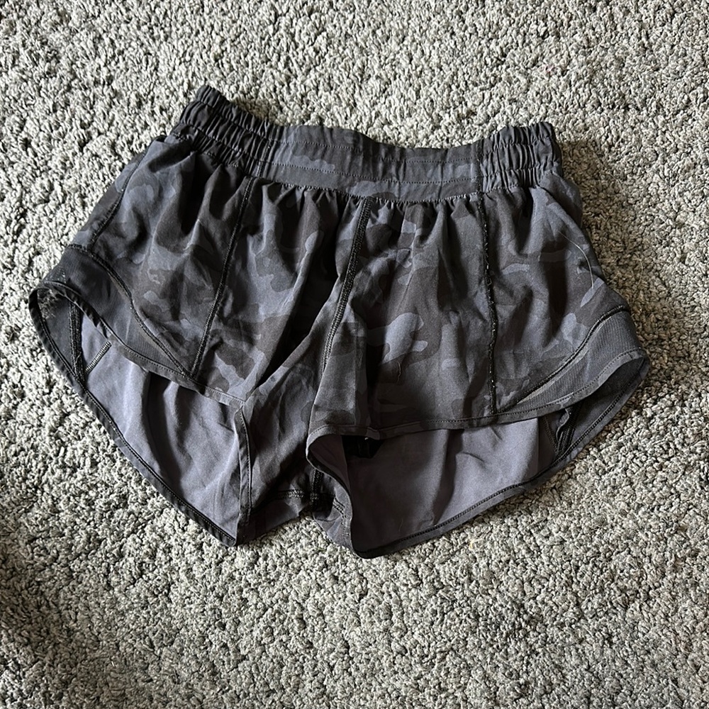 Black Camo Lululemon Women's Athletic Shorts